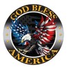 God Bless America American Flag Eagle Vinyl Decal, Made in