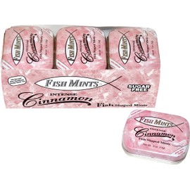 Scripture Candy, Sugar Free Fish Shaped Cinnamon Flavored Mints in a Pocket Sized Tin, 9 Count