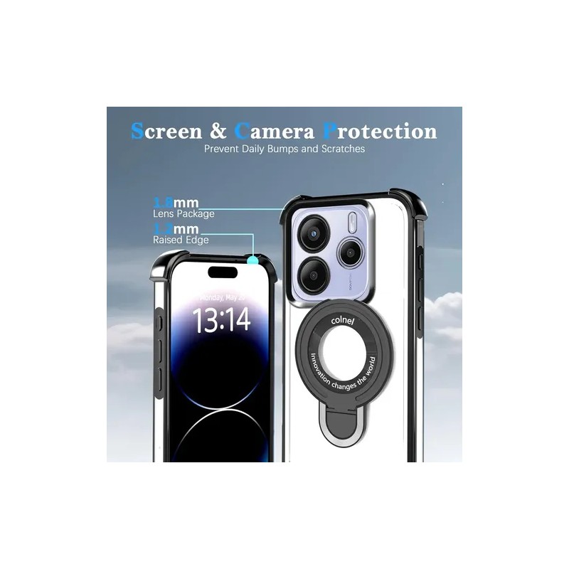 Funda Para Redmi Note 14 4g Anti-caída Con Soporte De