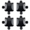 GWHOLE 4Pcs Waterproof IP66 Outdoor Electric Junction Project Box, 3-Way
