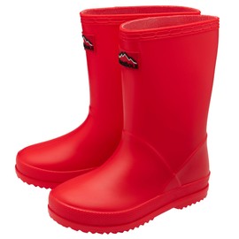 NorthSole Kids Plain PVC Wellies Boys & Girls Wellington Boots - Red - UK 12