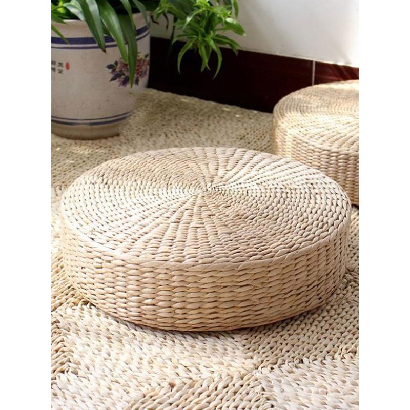 Hand Made Plaited Futon Mat Bulrush Mat Floor Mat Round