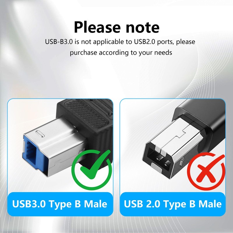 CERRXIAN USB 3.0 Type C Female to Type B Male