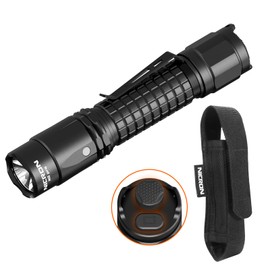 NICRON N8pro Rechargeable Flashlights, 1700 High Lumens Super Bright Tactical Flashlight with 6 Modes Double Switch, 1496ft Long Distance Powerful Flash Light, IP68 Waterproof