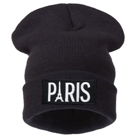 4sold Paris London Jor23an Hate Trill Fame and Beanie Hat black yellow white royal blue gold dark red grey navy blue green see brand Paris (black)