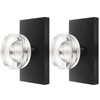 Newlaking Dummy Door Knob Set - Crystal Glass Non-Locking Door