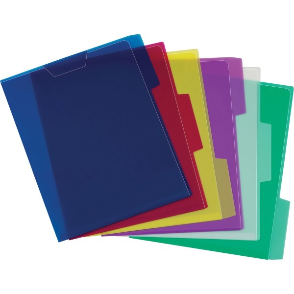 Esselte Pendaflex Poly View Folder 1/3 Cut Tabs Letter 6/PK