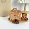 Super Cute Happy Smiling Face Hamburger/Brown Star Keychain Lucky Good