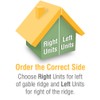 2 x Terracotta Left Klober Uni-Click Dry Verge Units -