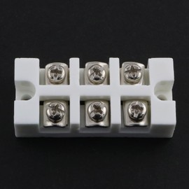 LUORNG 380V 30A 3-Way Electrical Equipment Connectors Ceramics Terminal Block High Temp Porcelain Ceramic Connectors
