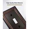 ZILLSEA 4-Pack Single Toggle Switch Wall Plate, Decorative Aged Bronze