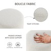 Get Set Style Modern Round Ottoman with Soft Padded Seat,