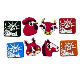 Tennis Dampener 8 Pack Cute Tennis Racket Vibration Dampeners Soft Silicone Tennis Racquet Shock Absorbing Tennis Dampers Tennis Racket Shock Absorber(8 Pack Cute)