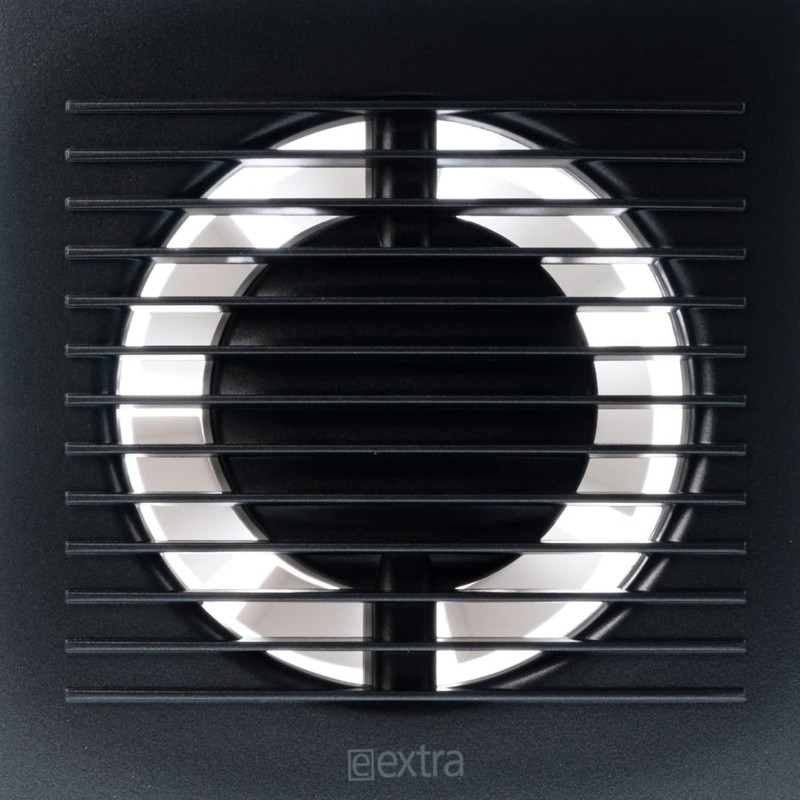 Diameter: 100 mm, Anthracite Bathroom Wall Fan, Exhaust Fan, Quiet,