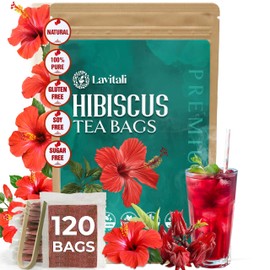 Lavitali, Ginger Turmeric Cinnamon Tea | 120 bags, 100% Pure Herbal Tea | Caffeine-Free, No Sugar, Eco-Friendly Filter Bag | Daily Natural Botanical, Hot or Iced Herbal Infusion