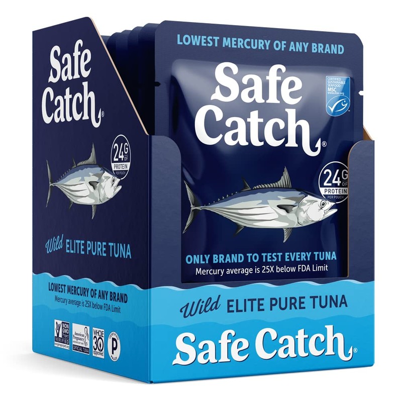 Safe Catch Elite Tuna Wild-Caught Lowest Mercury Tuna Fish Pouch