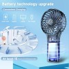 QQT USB Rechargeable Mini Handheld Fan Portable Battery Operated 4