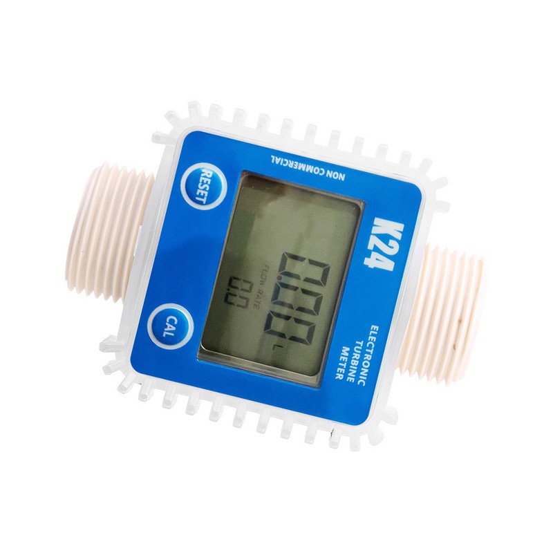 1pc K24 Turbine Digital Diesel Oil Fuel Flow Meter Gauge