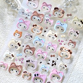 Ribbon face cutie nail sticker 256 (1 piece) / 리본얼굴큐티 네일스티커 256(1개)