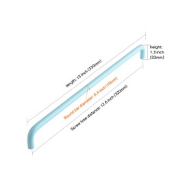 funifiti 5 Pack Blue Drawer Handles 12.6 Inch Hole Center Extended Long Handle for Dresser Drawers Modern Closet Door Pulls Bathroom Cabinet Pulls(5, Blue, 12.6 Inch(320mm))