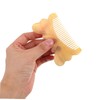 BIUDECO Natural Sheep Horn Wide Tooth Comb Thickened Carved Massage
