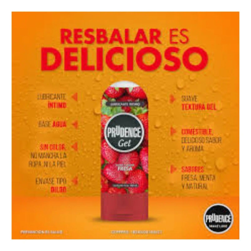Prudence Gel Lubricante Íntimo Sabor Fresa 100ml
