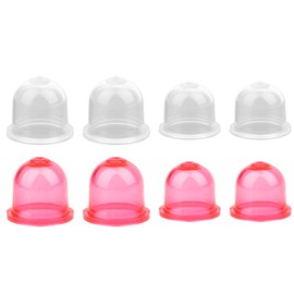 8pcs Primer Bulbs for Small Engines, Carburetor Primer Bulb Replacement Fuel Primer Bulb Parts Accessories for Weedeater Chainsaw Trimmers Lawn Leaf Blowers Compatible with Zama WALBRO (Red, Clear)