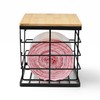 ALOCEO Extra Large Trash Bag Holder Dispenser With Bamboo Top,