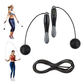 Cuerda para Saltar, Cuerda Ajustable con Manijas, Contador de Cuerdas para Entrenamiento, Cuerda para Saltar con Peso para Ejercicio y Pérdida de Peso