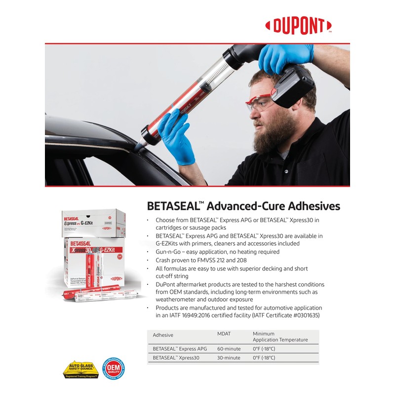 Betaseal Express APG Advanced Primerless Automotive Auto Glass Urethane, Adhesive
