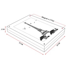 Marcos de fotos acrílicos, paquete de 2, marco magnético de doble cara de 6 x 8 pulgadas, pantalla de tarjetas postales sin marco de escritorio (Transparente, 4 x 6 pulgadas)