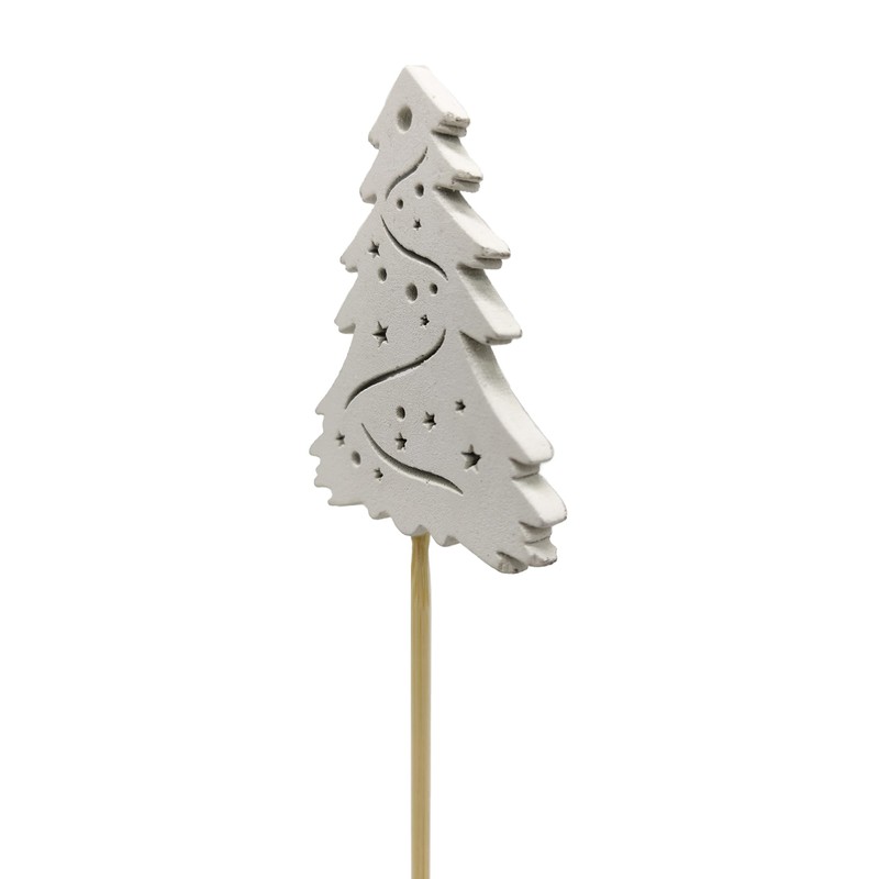 DARO DEKO Wooden Flower Stakes, Christmas Tree Stakes, 36 cm