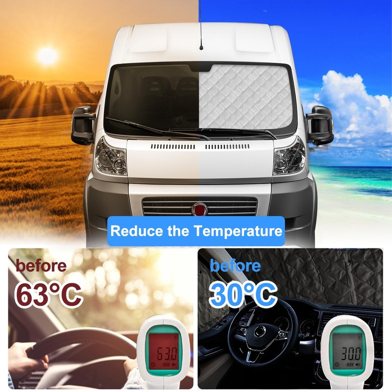 Federedevo Window Full Sun Shade for Ram ProMaster 2014-2024 |