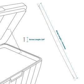 NeverBreak Parts - 14" Cooler Lid Straps, 2 Pack with Screws, Fits Igloo and Coleman Coolers