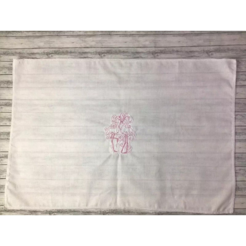 BeachcraftersEMB Pink Flamingos Embroidered Decorative Toilet Paper Wrap - Bathroom