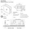 NovaNectar Brass Glass Clamp, Hole-in Fixed Panel U-Clamp,Square Screen Door
