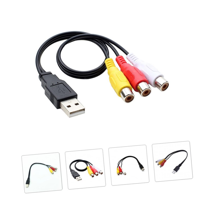 CIYODO 2 Pack to 3rca Av Cable Universal Connector for