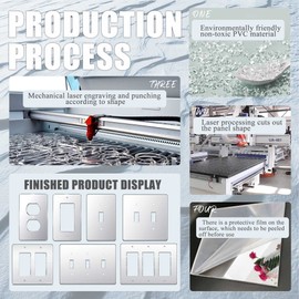 1 Pcs Mirror Light Switch Wall Plate Plates Decorative Electrical Outlet Cover Plates Acrylic 2 Gang Wall Outlet Covers Mirror Switch Plates