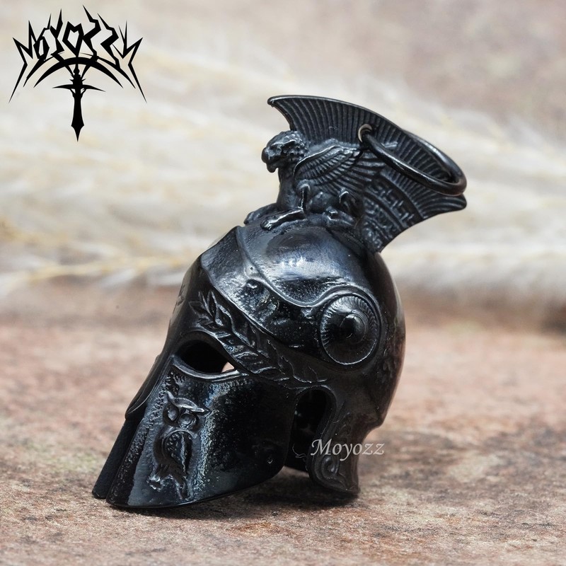 MOYOZZ Motorcycle Biker Roman Gladiator Warrior Spartan Helmet Guardian Bell