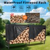 Elementool 8FT Heavy Duty Log Rack with Cover - 400LB