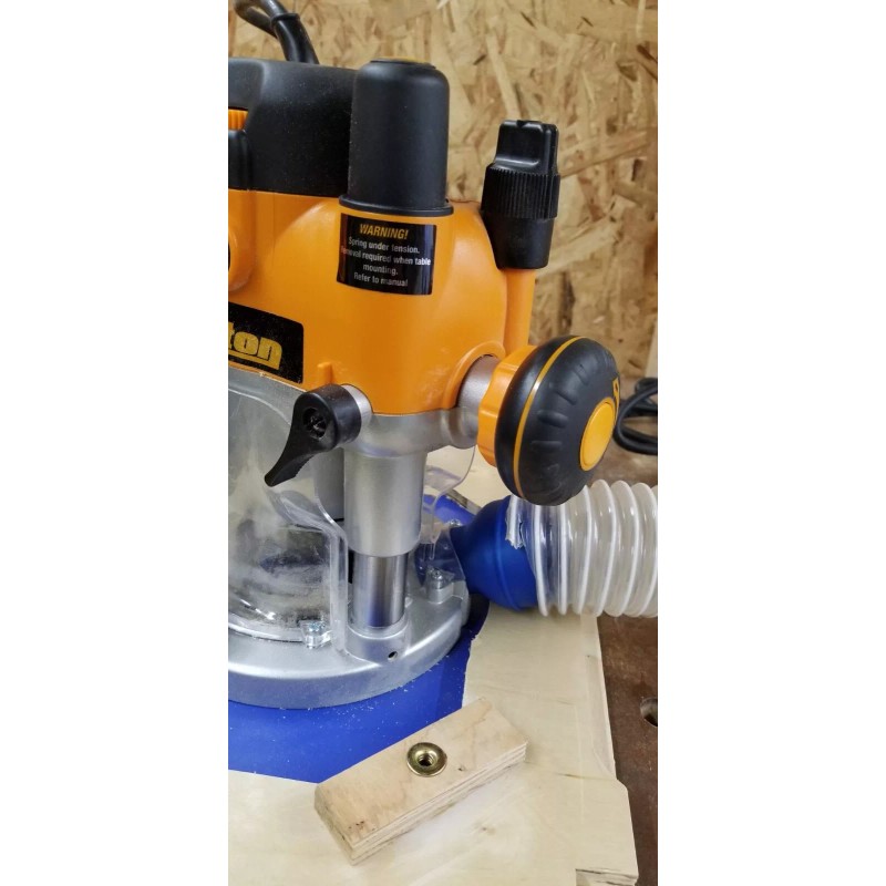 Triton Tra001 router dust port to 2 1/2" hose screw