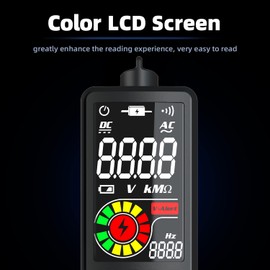 BSIDE Voltage Tester, Color LCD 3-Results Display AC Voltage Detector, Non-Contact with Adjustable Sensitivity, Integrated Multimeter, Dual Range Electric Voltage Sensor Pen with Protect Case