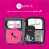 Miamica 3-Piece Luggage Packing Cubes, Clear/Black – Includes One Large,