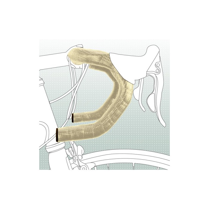 Bike Ribbon Uni BikeRibbon Handlebar Tape, Carbon Gold, One Size