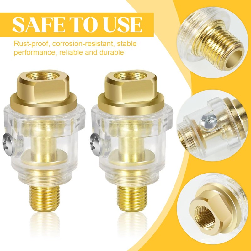 SoundZero Pack of 2 Mini Oiler, Compressed Air Oiler, 1/4