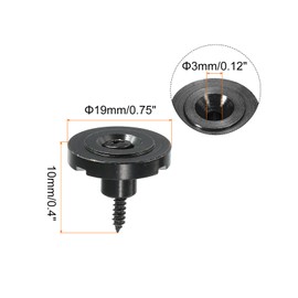 sourcing map Guitar String Retainer Guide Tree Round Slotted Guides Trees Black with Screw for Guitars Bass