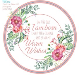 Majestic Zen Floral Scented Candles, Set of 9 for Baby Shower Party Favors and Gender Reveal Parties