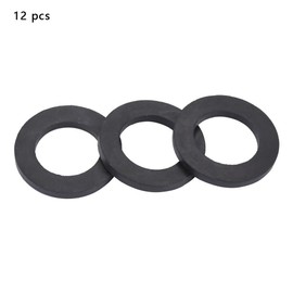 12pcs Washer Ring Shower Faucet Water Pipe Rubber Replacement for Sealing Rubber Washer Black(1 inch)