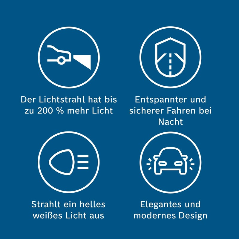 Bosch H4 Plus 200 Gigalight Bulb – 12 V, 60/55