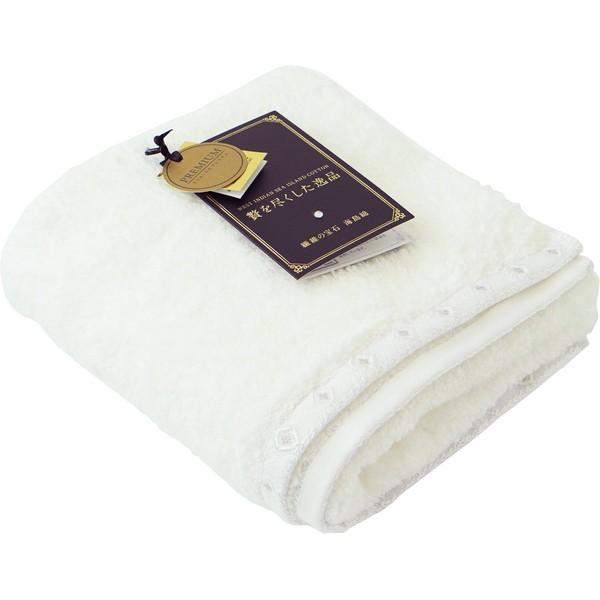 UCHINO 9212F024 W Textile Gemstone, Sea Island Cotton, Jewel Face Towel, 15.7 x 33.5 inches (40 x 85 cm), White